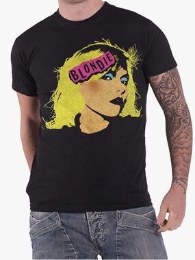 Blondie Punk Band Concert T-shirt Graphic Debbie Harry Warhol Short Sleeve Tee